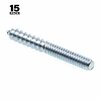 Prime-Line Hanger Bolts, 1/4 in.-20 X 2 in., Plain Steel, 15PK 9049722